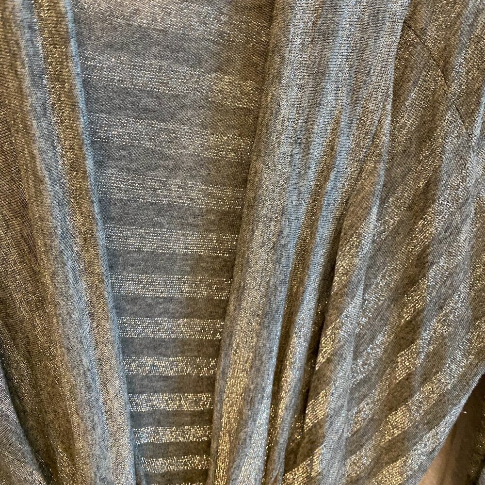 Splendid Womens long sleeve silver/gray striped cowl neck top, size Small (S) - Picture 2 of 9
